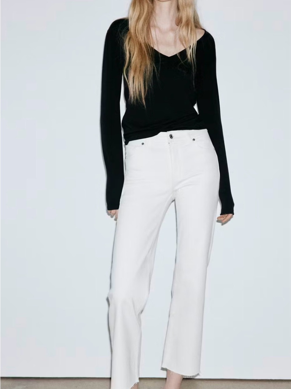 White Denim Mango Cropped Jean